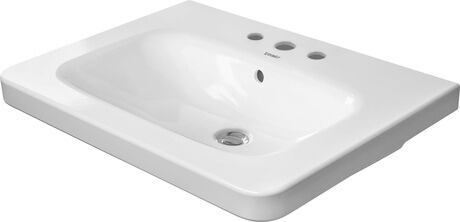 Wall Mounted Sink, 2320650030 White High Gloss, Number of basins: 1 Middle, Number of faucet holes: 3 Middle, Overflow: Yes, Soap dispenser position: Left, cUPC listed: No