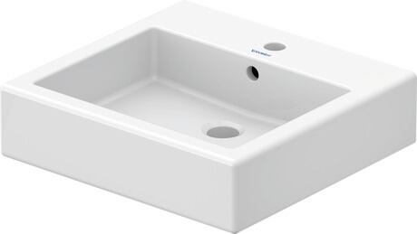 Wall Mounted Sink, 0454500000 White High Gloss, Number of basins: 1 Middle, Number of faucet holes: 1 Middle, Overflow: Yes, Underside glazed