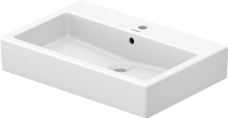 Wall Mounted Sink, 0454700000 White High Gloss, Number of basins: 1 Middle, Number of faucet holes: 1 Middle, Overflow: Yes