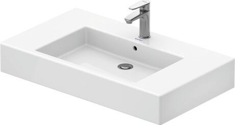 Wall Mounted Sink, 0329850000 White High Gloss, Number of basins: 1 Middle, Number of faucet holes: 1 Middle, Overflow: Yes