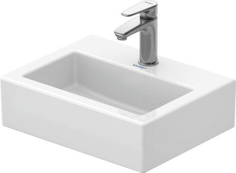 Hand basin, 0704450041 White High Gloss, Number of washing areas: 1 Middle, Number of faucet holes per wash area: 1 Middle, Overflow: No, Underside glazed