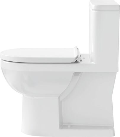 One-piece toilet, 2195010002 White High Gloss, Single Flush, Flush operation position: Left