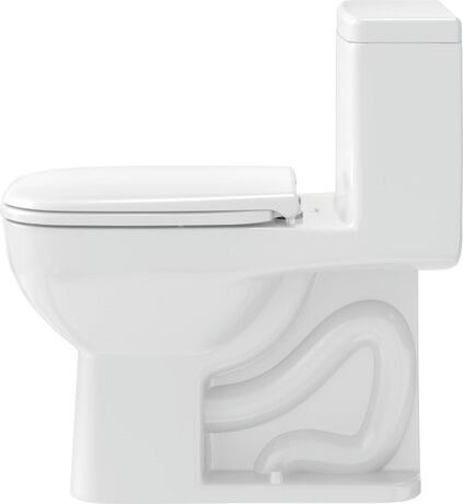 One-piece toilet, 0113010001 White High Gloss, Single Flush, Flush operation position: Left