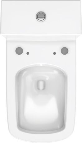 Inodoro de una pieza para asiento de lavado, 2157510083 Blanco Brillante, Doble descarga, Cantidad agua de descarga: 5/3,5 l, Posición del accionamiento de la cisterna: superior