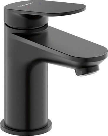 Mezclador monomando para lavabo S, WA1010002046 Negro Mate, Altura: 137 mm, Profundidad: 95 mm, Dimensiones de la conexión flexo: 3/8 pulgadas, Caudal (3 bar): 5 l/min