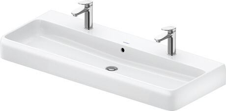 Washbasin, 2382122024 White High Gloss, HygieneGlaze, Number of washing areas: 2 Middle, Number of faucet holes per wash area: 1 Left, Right