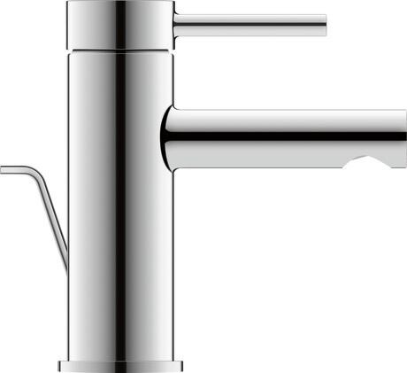 Mezclador monomando para lavabo S, CE1010001010 Cromado, Altura: 152 mm, Profundidad: 100 mm, Caudal (3 bar): 4,5 l/min, Con vaciador y accionamiento