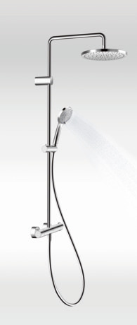 Shower system 1000, TH4280008010 Chrome High Gloss, Connection type for water supply connection: S-connections, Centre distance: 150 mm ± 15 mm