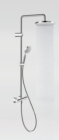 Shower system 1000, TH4280008010 Chrome High Gloss, Connection type for water supply connection: S-connections, Centre distance: 150 mm ± 15 mm