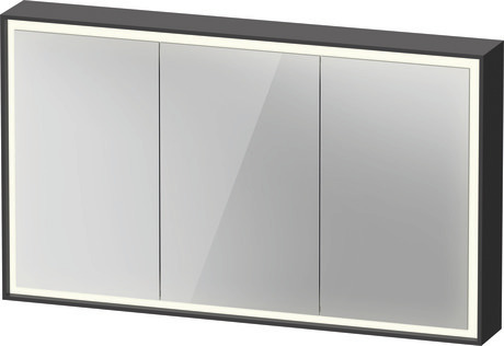 Mirror cabinet, LC7553049499010 Graphite, Socket: Integrated, Number of sockets: 1, plug socket type: G, LED light for washing area: Integrated