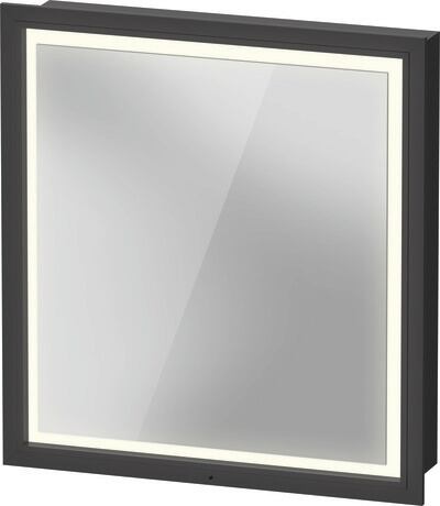 Mirror cabinet, LC7650R49499000 Graphite, Hinge position: Right, Socket: Integrated, Number of sockets: 1, plug socket type: G