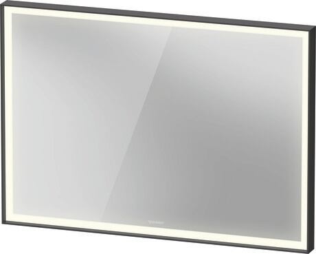 Mirror, VT7098049496100 Graphite Aluminium Matt, Defog system: Integrated, With auto-off function