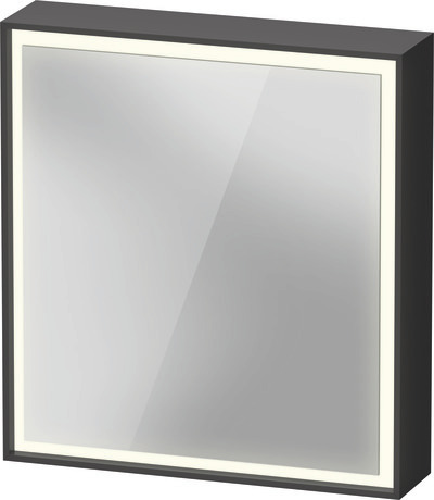 Mirror cabinet, VT7155L49490000 Graphite, Hinge position: Left, Body material: Highly compressed three-layer chipboard, Socket: Integrated, Number of sockets: 1, plug socket type: F