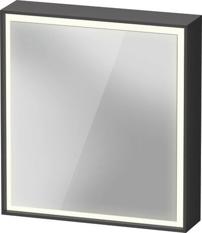Mirror cabinet, VT7155R49490000 Graphite, Hinge position: Right, Body material: Highly compressed three-layer chipboard, Socket: Integrated, Number of sockets: 1, plug socket type: F