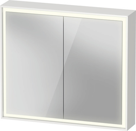 Mirror cabinet, VT7156018180000 White, Body material: Highly compressed three-layer chipboard, Socket: Integrated, Number of sockets: 1, plug socket type: F