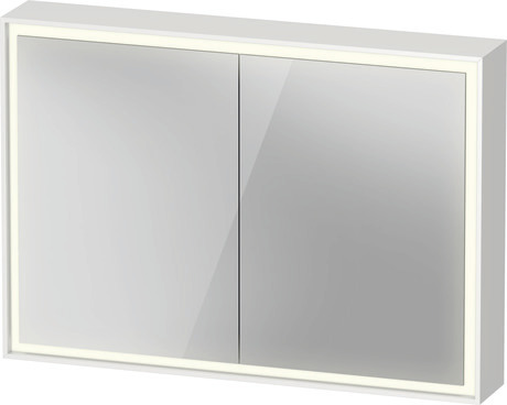 Mirror cabinet, VT7157018180000 White, Body material: Highly compressed three-layer chipboard, Socket: Integrated, Number of sockets: 1, plug socket type: F