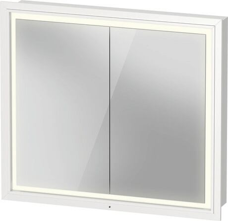 Mirror cabinet, VT7161018180000 White, Body material: Highly compressed three-layer chipboard, Socket: Integrated, Number of sockets: 1, plug socket type: F