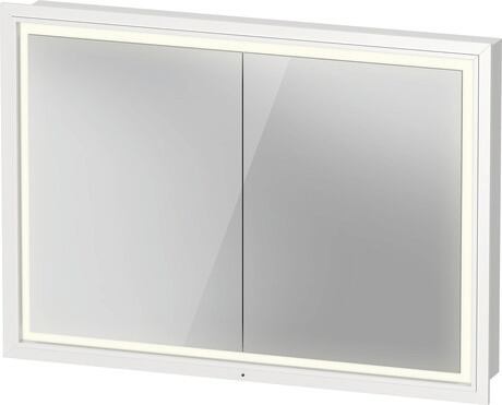 Mirror cabinet, VT7162018180000 White, Body material: Highly compressed three-layer chipboard, Socket: Integrated, Number of sockets: 1, plug socket type: F