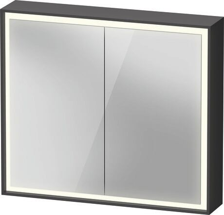 Mueble espejo, VT7551049497000 Grafito, Material del cuerpo: Aglomerado de tres capas altamente compactado, Enchufe: Integrado/a, Cantidad de enchufes: 1, Tipo de enchufe: C