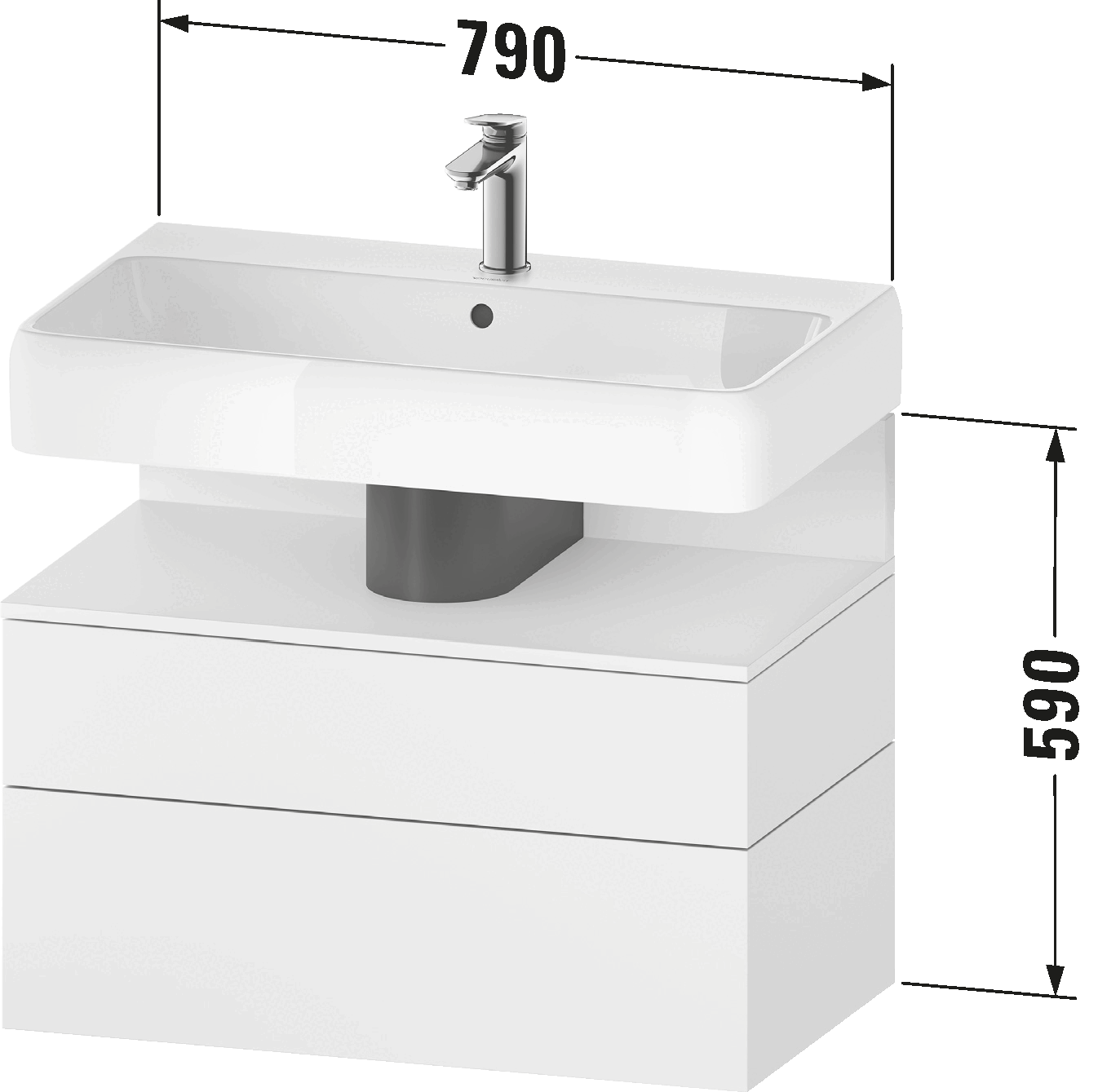 Vanity unit wall-mounted, QA4394