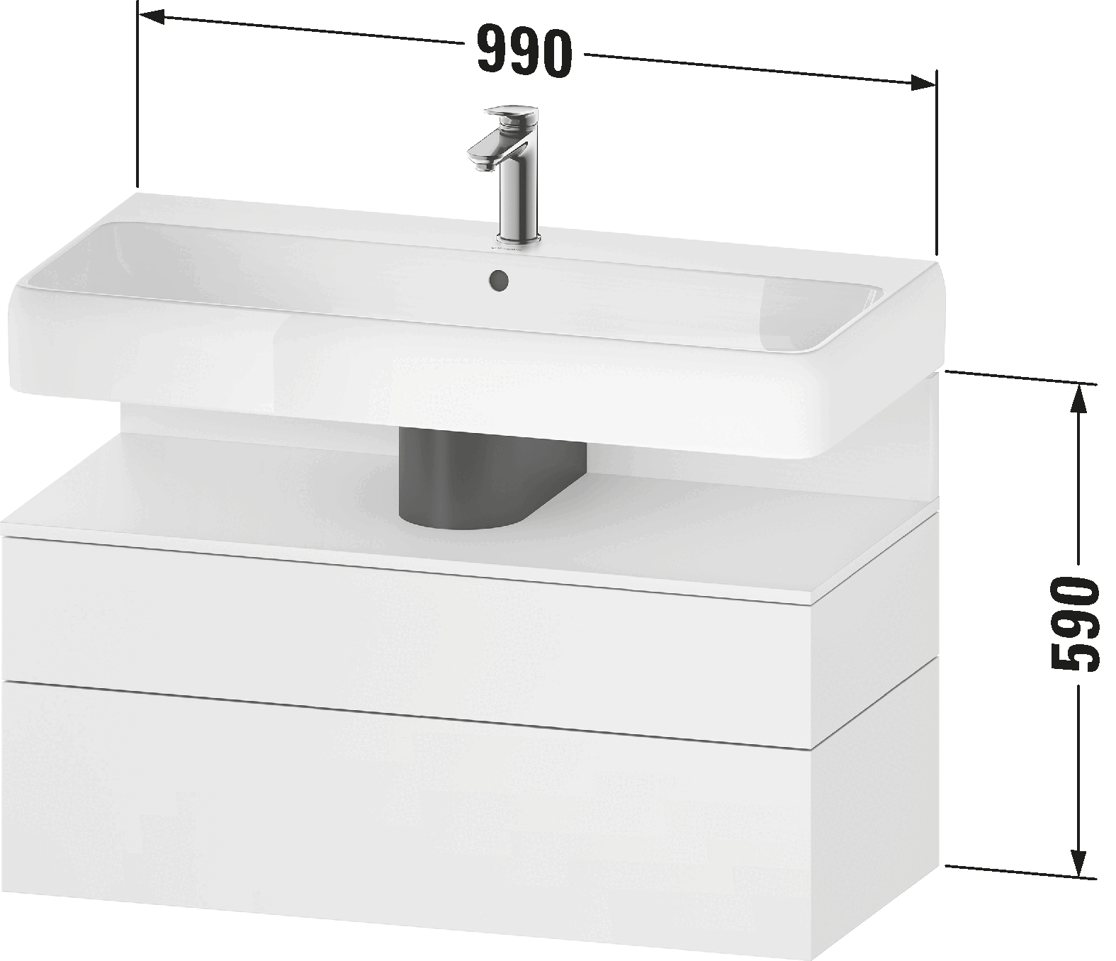 Vanity unit wall-mounted, QA4395