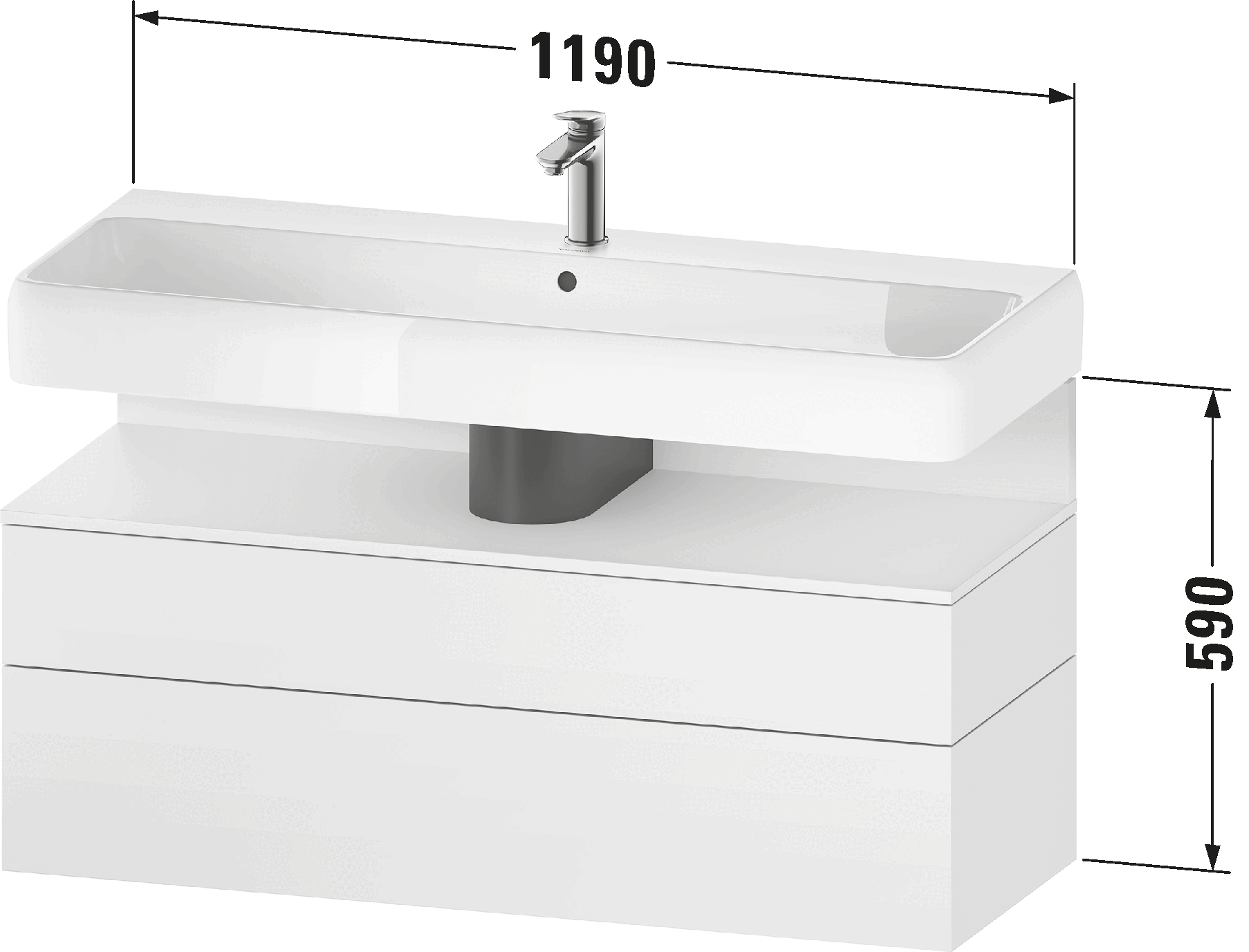 Vanity unit wall-mounted, QA4396