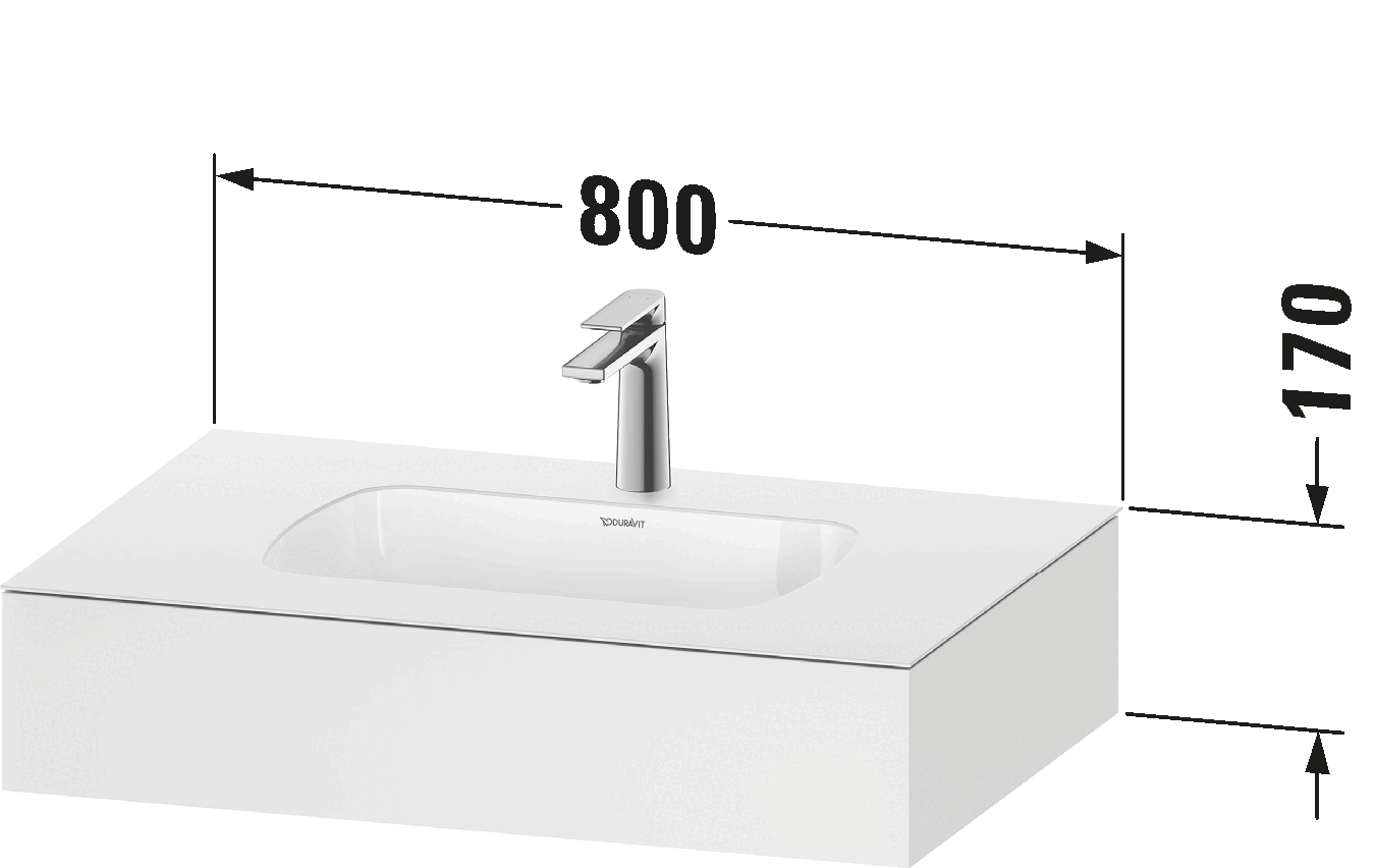 Built-in basin with console, QA4690