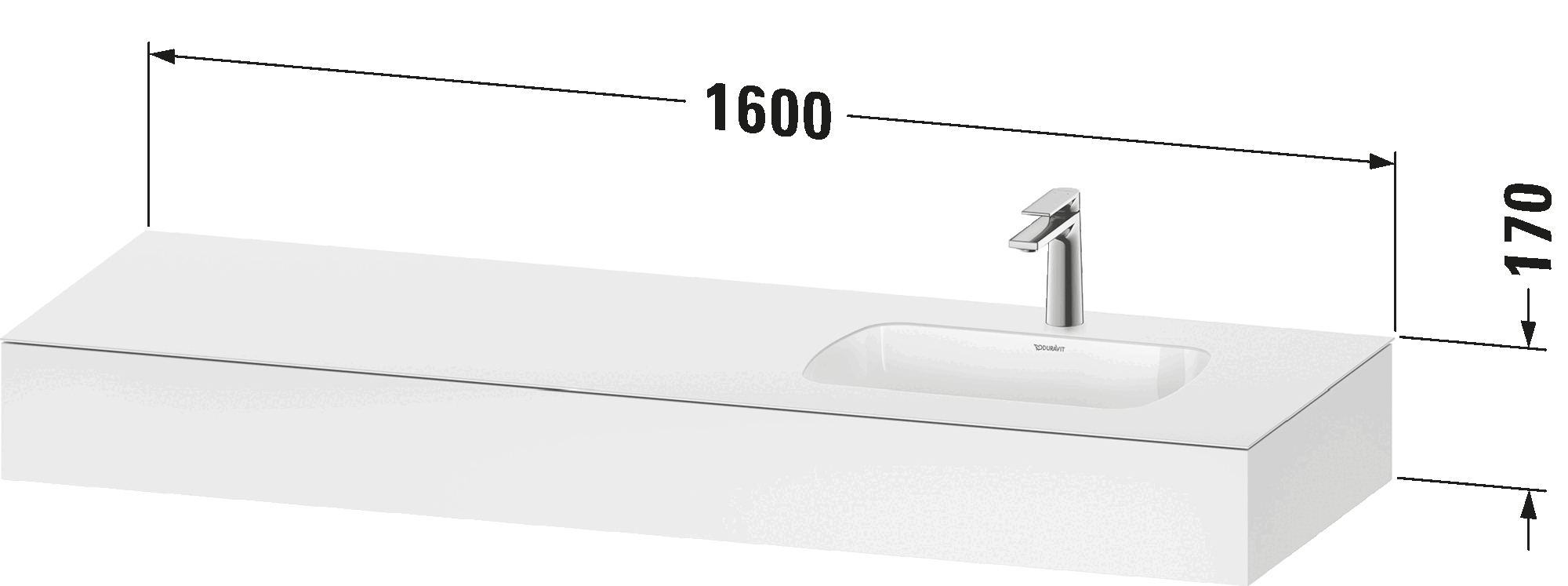 Built-in basin with console, QA4694