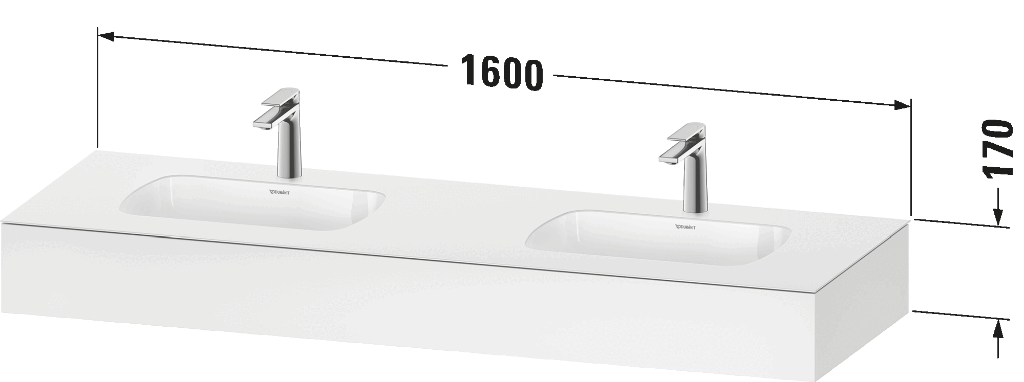 Built-in basin with console, QA4695