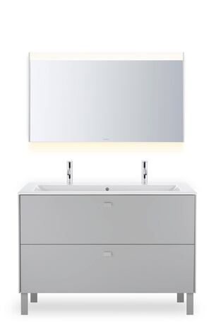 Washbasin, 2361120024 White High Gloss, Number of washing areas: 2 Middle, Number of faucet holes per wash area: 1 Left, Right