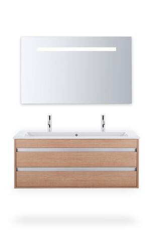 Wall Mounted Sink, 2361120024 White High Gloss, Number of basins: 2 Middle, Number of faucet holes: 1 Left, Right, cUPC listed: No