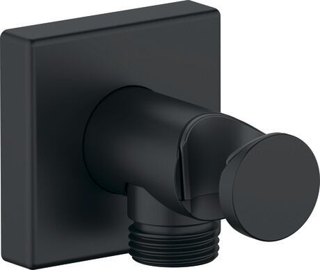 wall outlet, UV0630010046 Black Matt, Hand shower holder: Fixed