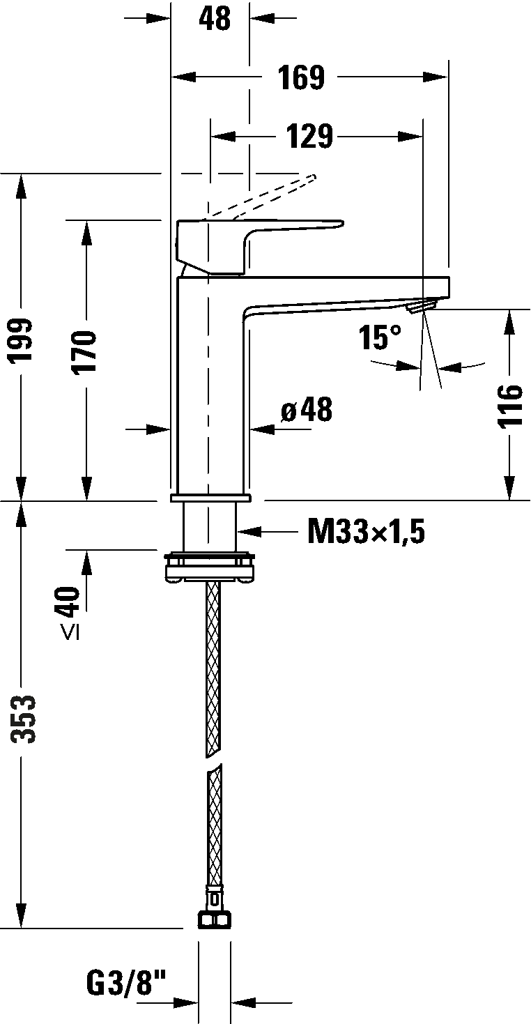 Einhebel-Waschtischmischer M MinusFlow, MH1022002