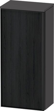 Semi-tall cabinet, VT1355L1649701G Hinge position: Left, Front: Black oak Matt, Decor, Corpus: Graphite Matt, Decor, Handle Graphite Aluminium