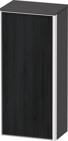 Semi-tall cabinet, VT1355L1649701W Hinge position: Left, Front: Black oak Matt, Decor, Corpus: Graphite Matt, Decor, Handle White aluminum