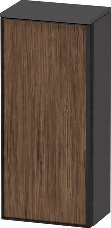 Semi-tall cabinet, VT1355L2149601G Hinge position: Left, Front: Walnut dark Matt, Decor, Corpus: Graphite Matt, Decor, Handle Graphite Aluminium