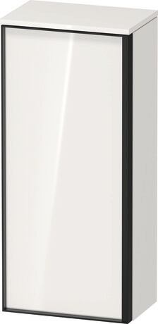 Semi-tall cabinet, VT1355L2222601G Hinge position: Left, White High Gloss, Decor, Handle Graphite Aluminium