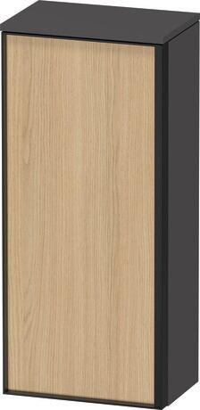 Semi-tall cabinet, VT1355L3049601G Hinge position: Left, Front: Natural oak Matt, Decor, Corpus: Graphite Matt, Decor, Handle Graphite Aluminium