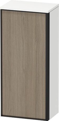 Semi-tall cabinet, VT1355L3518701G Hinge position: Left, Front: Oak terra Matt, Decor, Corpus: White Matt, Decor, Handle Graphite Aluminium