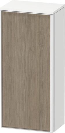 Semi-tall cabinet, VT1355L3518701W Hinge position: Left, Front: Oak terra Matt, Decor, Corpus: White Matt, Decor, Handle White aluminum