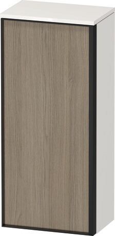 Semi-tall cabinet, VT1355L3522701G Hinge position: Left, Front: Oak terra Matt, Decor, Corpus: White High Gloss, Decor, Handle Graphite Aluminium
