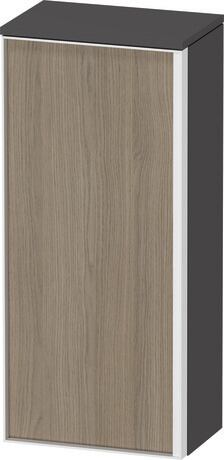 Semi-tall cabinet, VT1355L3549601W Hinge position: Left, Front: Oak terra Matt, Decor, Corpus: Graphite Matt, Decor, Handle White aluminum