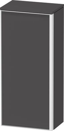 Semi-tall cabinet, VT1355L4949701W Hinge position: Left, Graphite Matt, Decor, Handle White aluminum