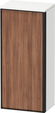Semi-tall cabinet, VT1355L7918701G Hinge position: Left, Front: Walnut Matt, Decor, Corpus: White Matt, Decor, Handle Graphite Aluminium