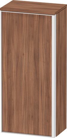 Semi-tall cabinet, VT1355L7979701W Hinge position: Left, Walnut Matt, Decor, Handle White aluminum