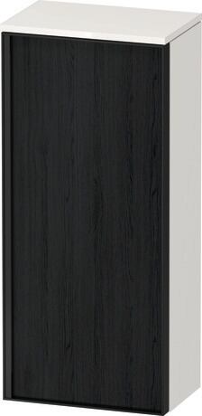 Semi-tall cabinet, VT1355R1622601G Hinge position: Right, Front: Black oak Matt, Decor, Corpus: White High Gloss, Decor, Handle Graphite Aluminium