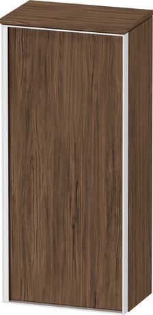 Semi-tall cabinet, VT1355R2121601W Hinge position: Right, Walnut dark Matt, Decor, Handle White aluminum