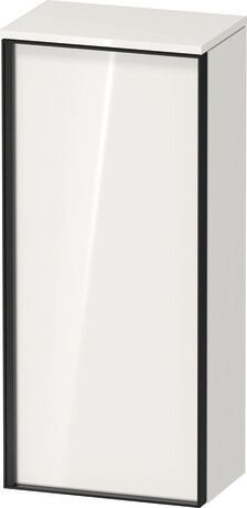 Semi-tall cabinet, VT1355R2222701G Hinge position: Right, White High Gloss, Decor, Handle Graphite Aluminium