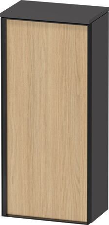 Semi-tall cabinet, VT1355R3049601G Hinge position: Right, Front: Natural oak Matt, Decor, Corpus: Graphite Matt, Decor, Handle Graphite Aluminium