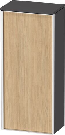 Semi-tall cabinet, VT1355R3049601W Hinge position: Right, Front: Natural oak Matt, Decor, Corpus: Graphite Matt, Decor, Handle White aluminum